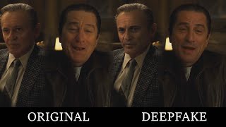 Deaging The Irishman 2019 Part 2 DeepFake Angelo Bruno Meeting Scene [upl. by Lletnom]