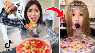 I Tested VIRAL TikTok KOREAN Food hacks [upl. by Natan]