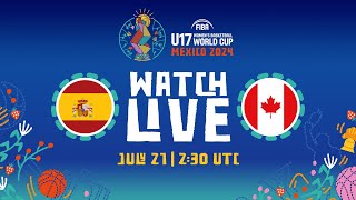 SEMIFINALS  Spain v Canada  Full Basketball Game  FIBA U17 Womens Basketball World Cup 2024 [upl. by Corenda674]