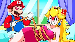 What Happen to Peachs  Peachs Being Peeped  The Super Mario Bros Animation [upl. by Girhiny]