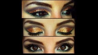 Look elegante con Brillos  Sultry look with glitter [upl. by Ynnal709]