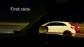 RS3 stock 2018 vs A45 AMG stage 1 2015 vs Charger SRT stock 2016 roll race 50250 kmh [upl. by Amsden]