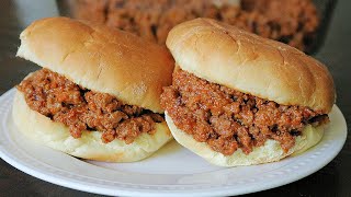 Easy Homemade Sloppy Joe Sandwiches [upl. by Enar519]