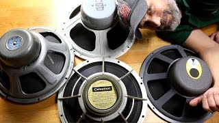 4 Vintage 15 Inch Guitar Speakers Comparison  Shootout Celestion Vs Jensen Vs JBL Vs Altec Lansing [upl. by Ytirahs]