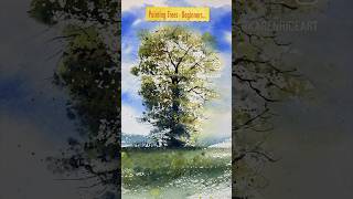 How to paint a tree in Watercolour  one minute tutorial Watercolour [upl. by Ariaec]