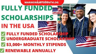 List of fully funded undergraduate scholarships in USA 2024  bachelor degree scholarships [upl. by Aratahs]