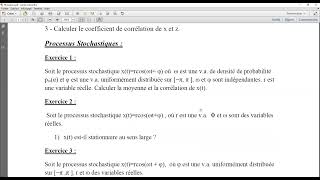 Travaux Dirigé Processus Stochastique et variable aléatoire [upl. by Trebleht]