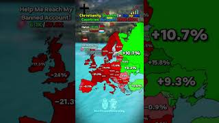 Christianity Growth In European Countries Between 20002024 shorts map europe christianity [upl. by Fruin345]