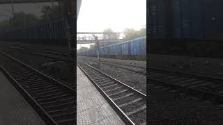 Indian wagon rail carriers full speed full length early morning viral short railinfra indiarailway [upl. by Alah]