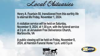 Obits for November 5 2024 [upl. by Ardnekahs]