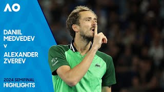 Daniil Medvedev v Alexander Zverev Highlights  Australian Open 2024 Semifinal [upl. by Munn]