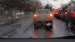 Regen im Auto  Regenprasseln auf dem Autodach zum Einschlafen 4 Stunden [upl. by Ainehs]