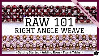 RAW 101 Right Angle Weave Beginners Beading Stitch Tutorial [upl. by Eraste]