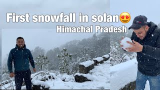 First Snowfall In Solan  Himachal Pradesh😍  Anshul Vlogs firstvlog firstsnowfall solan [upl. by Enoyrt]