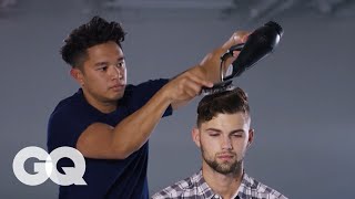 How to Use a BlowDryer  Best Hair Tips for Men  GQ [upl. by Ennaeirrac327]