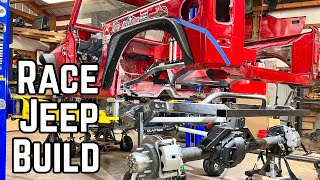 Building Out A Custom Long Arm Suspension Ultra4 Jeep Build  Ep8 [upl. by Smailliw271]