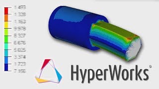 3D FEA Hyperworks Linear Static Assembly Stress Analysis [upl. by Sybil]