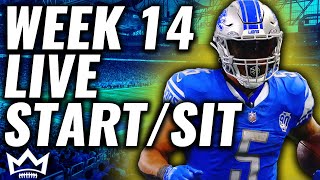 LIVE Week 14 StartSit Fantasy Football Advice QampA  Fantasy Football 2024 [upl. by Adekan]