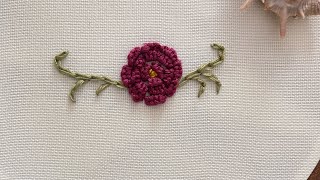 Chrysanthemum embroidery with simple stitch [upl. by Kelton712]