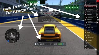 How To Install Apps For Assetto Corsa [upl. by Eegnat]