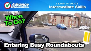 Entering Busy Roundabouts  Learn to drive Intermediate skills [upl. by Buddy]