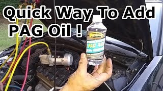 How To Add PAG Oil Into An AC System [upl. by Enellij]