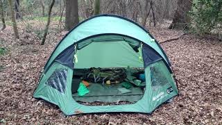 Eurohike Cairns 2 Wild Camp in Rainy Woods carbon monoxide reminder by Gemma Boyd [upl. by Mutz]