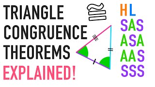 Triangle Congruence Theorems Explained ASA AAS HL [upl. by Oruhtra710]