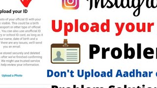 instagram upload your ID problem upload a photo Instagram  upload your id instagram  we suspended [upl. by Phia]