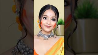 Ei Nao Full Tutorial Dilam 🧡💛 Basanta Utsav Look 3 short makeuptutorial viral [upl. by Kazmirci]