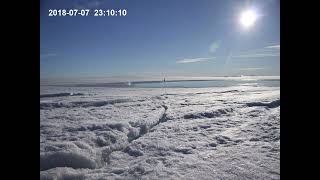 Greenland Ice Sheet Lake Drainage Time Lapse [upl. by Warfourd440]