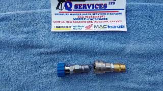 QWASHERS EBAY KEW ALTO NILFISK HOSE QUICK RELEASE CONVERTER KIT YOUTUBE [upl. by Racklin6]