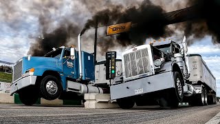 Extreme Uphill Loaded Big Rig Racing Uncs Fall Brawl Semi Stampede 2024 Kuhnle Motorsports Park [upl. by Pardo]