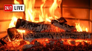 🔥 FIREPLACE 4K LIVE 247 Relaxing Fireplace with Burning Logs and Crackling Fire Sounds [upl. by Eugeniusz]