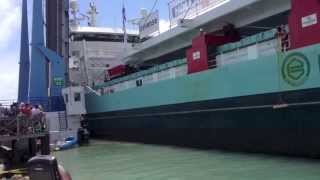 Supet tight FIT as the BIGGEST ship EVER to cross the simpsonbay bridge St Maarten [upl. by Airalednac]