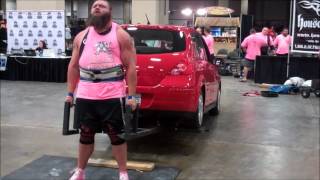 Robert Oberst Deadlifts a car with fractured ribs [upl. by Anim]