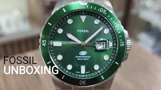 UNBOXING FOSSIL WATCH FS6033  Battery replacement  Watch stem and crown removing [upl. by Kapor]