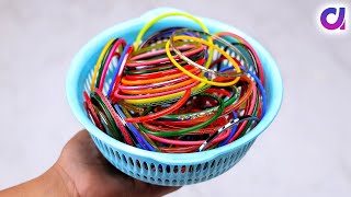 8 Superb Home Decor Ideas Out Of Waste Old Bangles  Artkala [upl. by Innad]