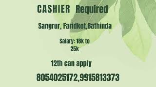 We are Hiring Cashier [upl. by Eelrihs]