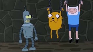 Futurama and Adventure Time crossover Bender Meets Jake and Finn [upl. by Xela]