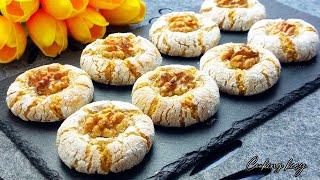 ¡Solo 3 ingredientes  Galletas de Nueces Fáciles y deliciosas 👌 Sin Gluten Sin mantequilla [upl. by Aihsak]