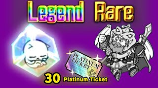 The Battle Cats Spending 40k CatFood and 30 Platinum Tickets for Legend LegeLuga amp Black Zeus [upl. by Dow349]