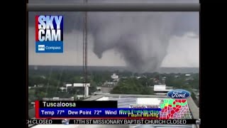 Tuscaloosa EF4 Tornado April 27 2011 James Spann Jason Simpson ABC3340 SkyCam Coverage [upl. by Salem]