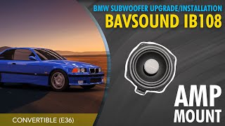 BMW Subwoofer UpgradeInstallation  Convertible E36  BAVSOUND ib108 Amp Mount [upl. by Paulsen]