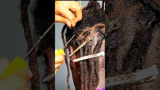 How to interlock locs with a crochet needle  Loc Maintenance [upl. by Ynner]