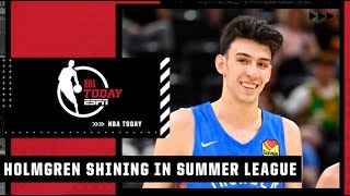 Breaking down Chet Holmgren’s performance in the Summer League 🍿  NBA Today [upl. by Emirac]