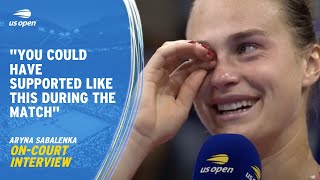 Aryna Sabalenka OnCourt Interview  2023 US Open Final [upl. by Margit882]