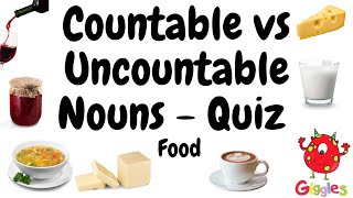 ESL Countable and Uncountable Noun quiz [upl. by Nylissej]