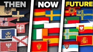 ENTIRE Evolution of ALL European Flags 1  2124 [upl. by Daukas]