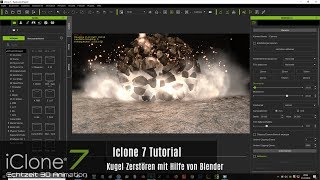 Iclone 7 Tutoriall Kugel Zerstören mit Hilfe von Blender [upl. by Ikik]